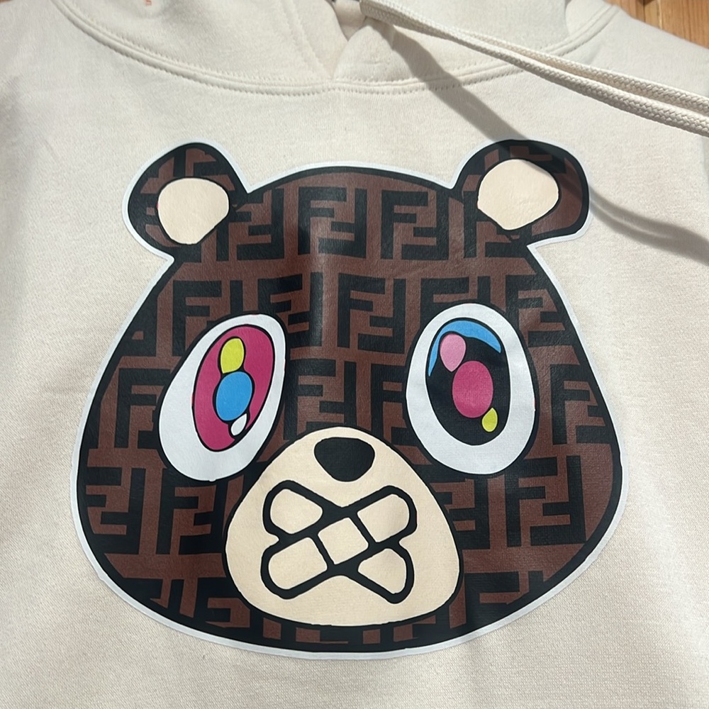 Fendi Novelty Teddy Bear Hoodie, Size Small - Picture 3 of 8